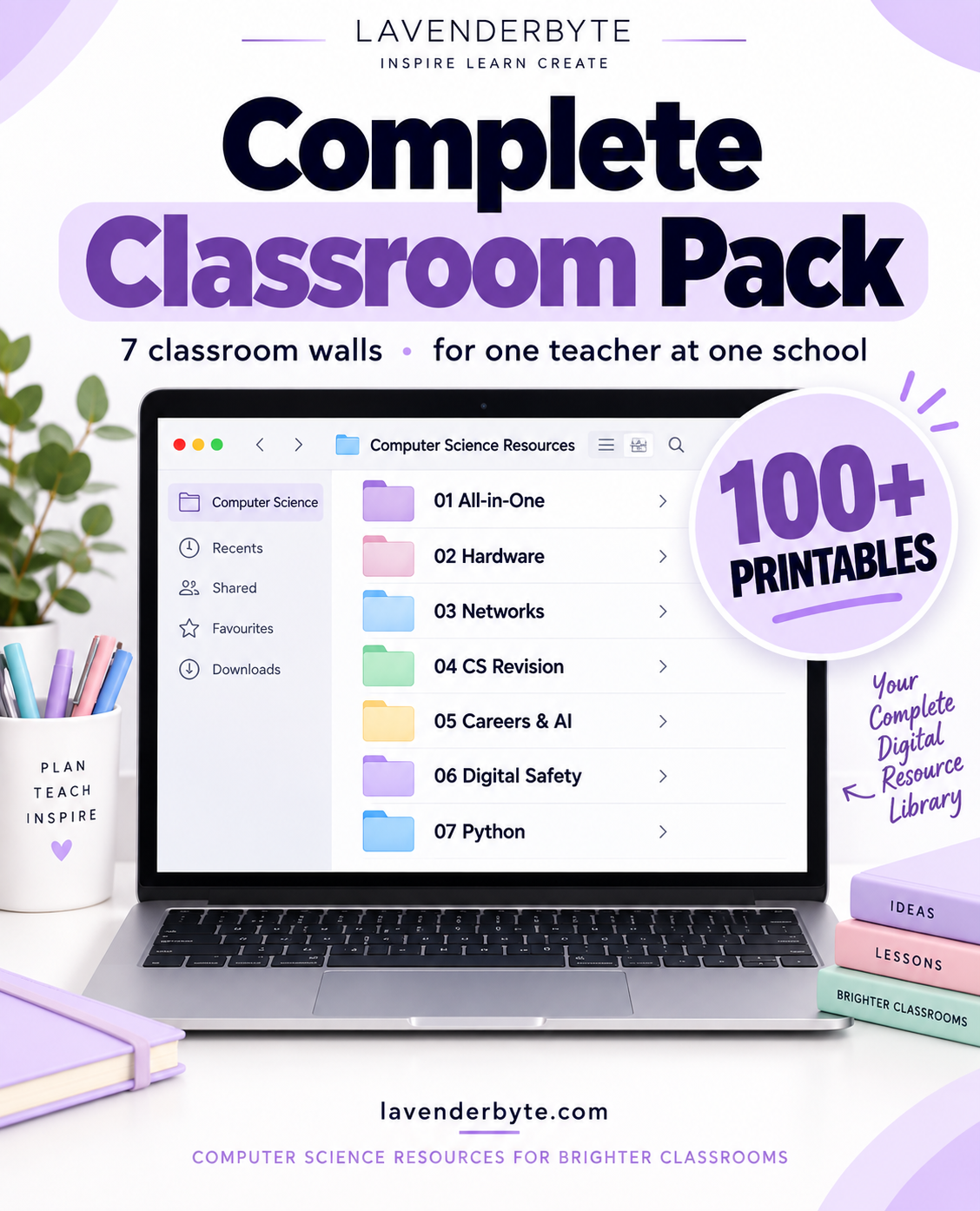 Computer Science Classroom Pack | 100+ Posters | Single Teacher Licence