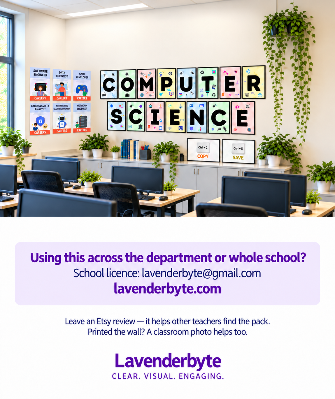 All-in-One Computer Science Classroom Bundle – 80 Posters, 5 Complete Sets