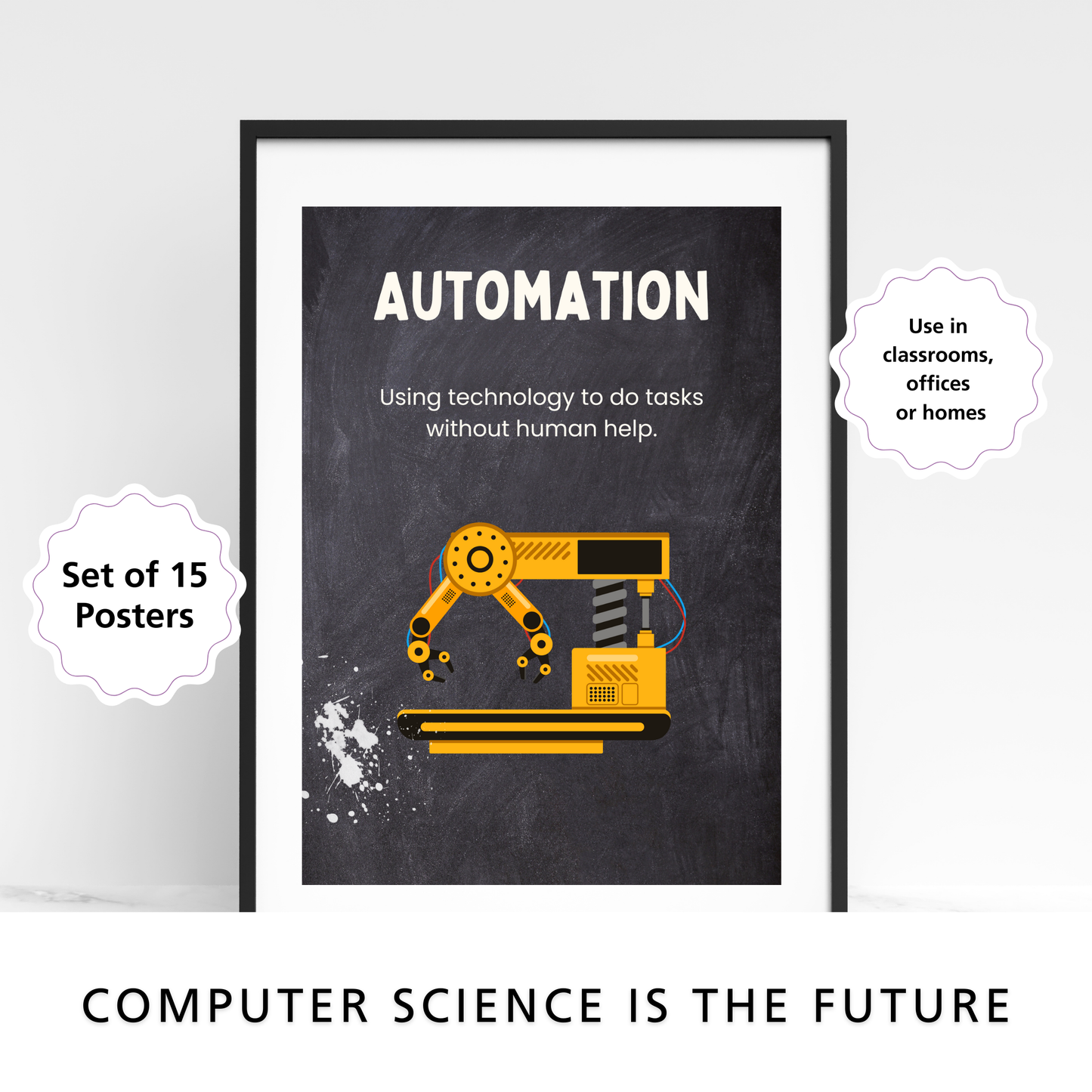 AI Key Concepts for beginners Classroom Posters Bundle - Set of 15 Posters