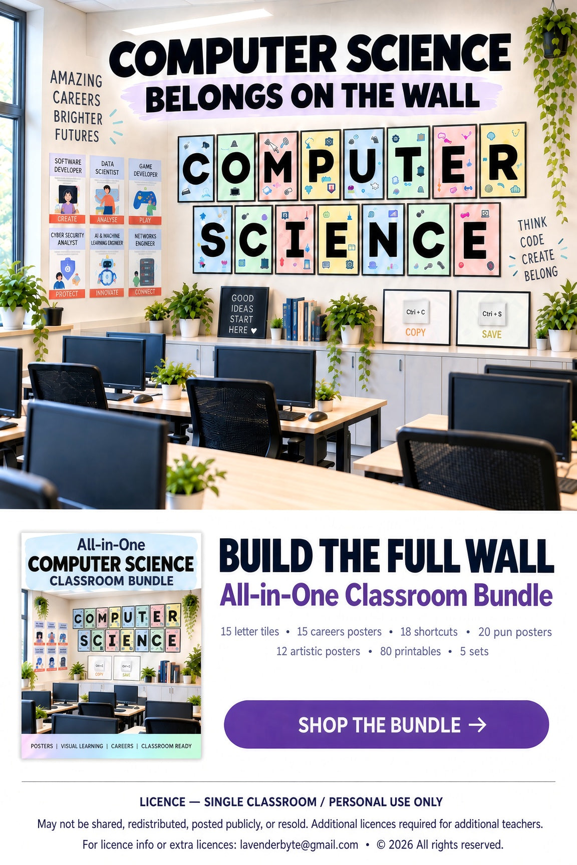 Careers in Computer Science Posters | Classroom Display Set