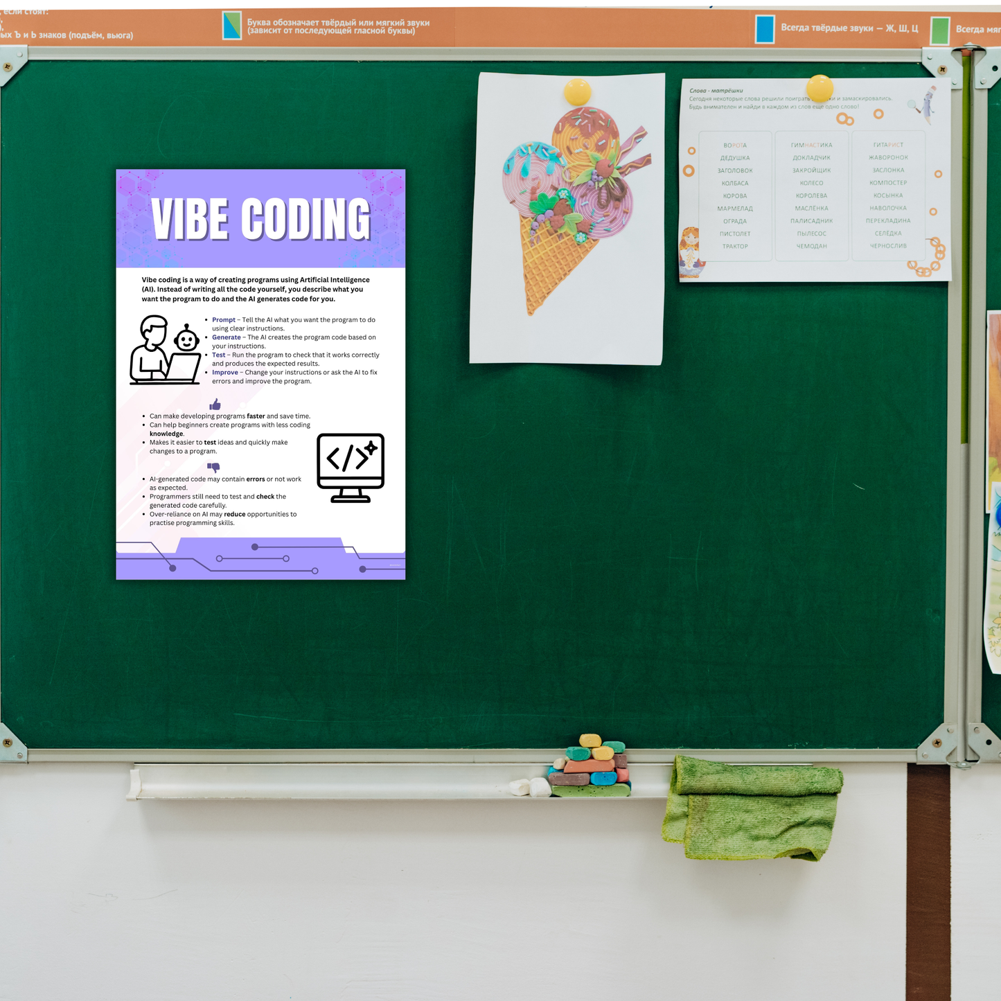 Vibe Coding Poster | AI Coding & Computer Science Classroom Display