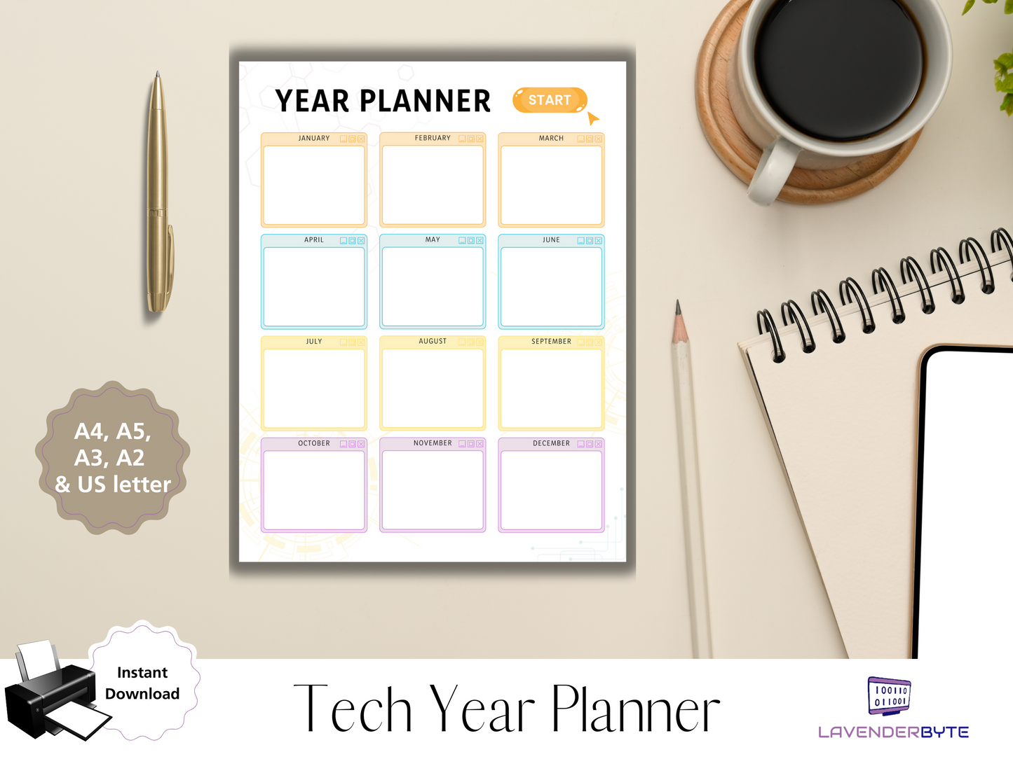 Computer Science Year Planner | Undated STEM & ICT Teaching Planner | Printable GCSE & WJEC Resource