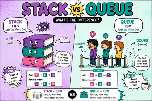 Stack vs Queue: The Easiest Way to Understand LIFO and FIFO