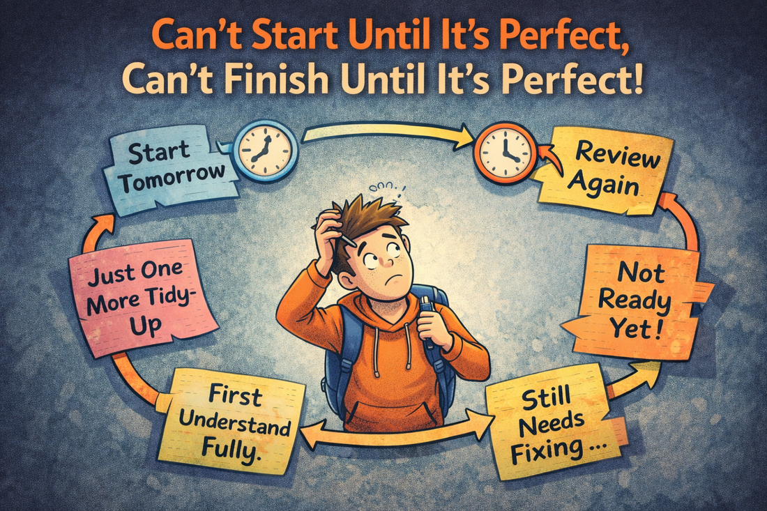 When Learning Has to Be Perfect, It Never Really Starts (or Finishes)