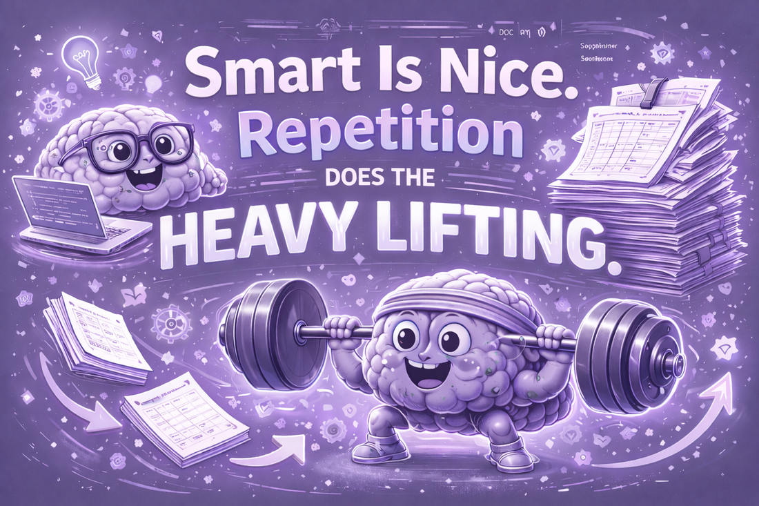 Smart Is Nice. Repetition Gets the Marks.