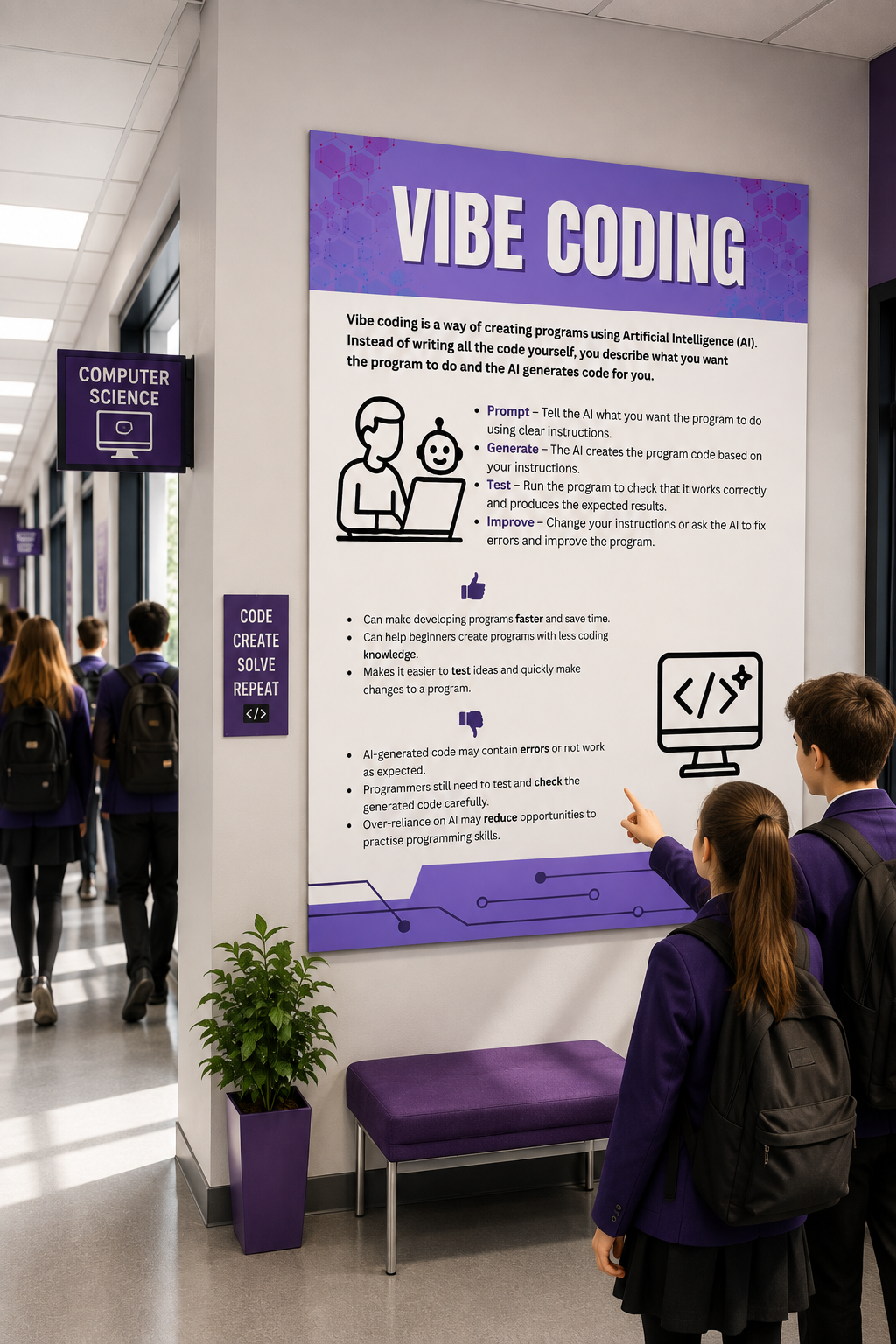 Vibe Coding Poster | AI Coding & Computer Science Classroom Display