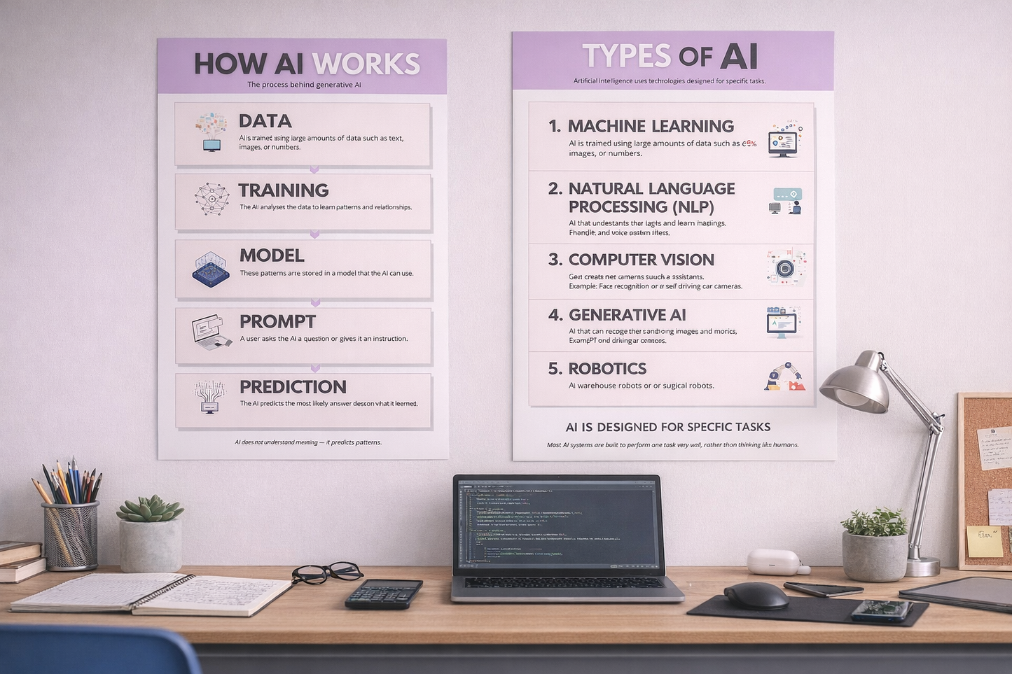 Teach AI in One Lesson — AI Literacy Poster Set for Computer Science Classrooms