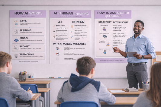 Teach AI in One Lesson — AI Literacy Poster Set for Computer Science Classrooms