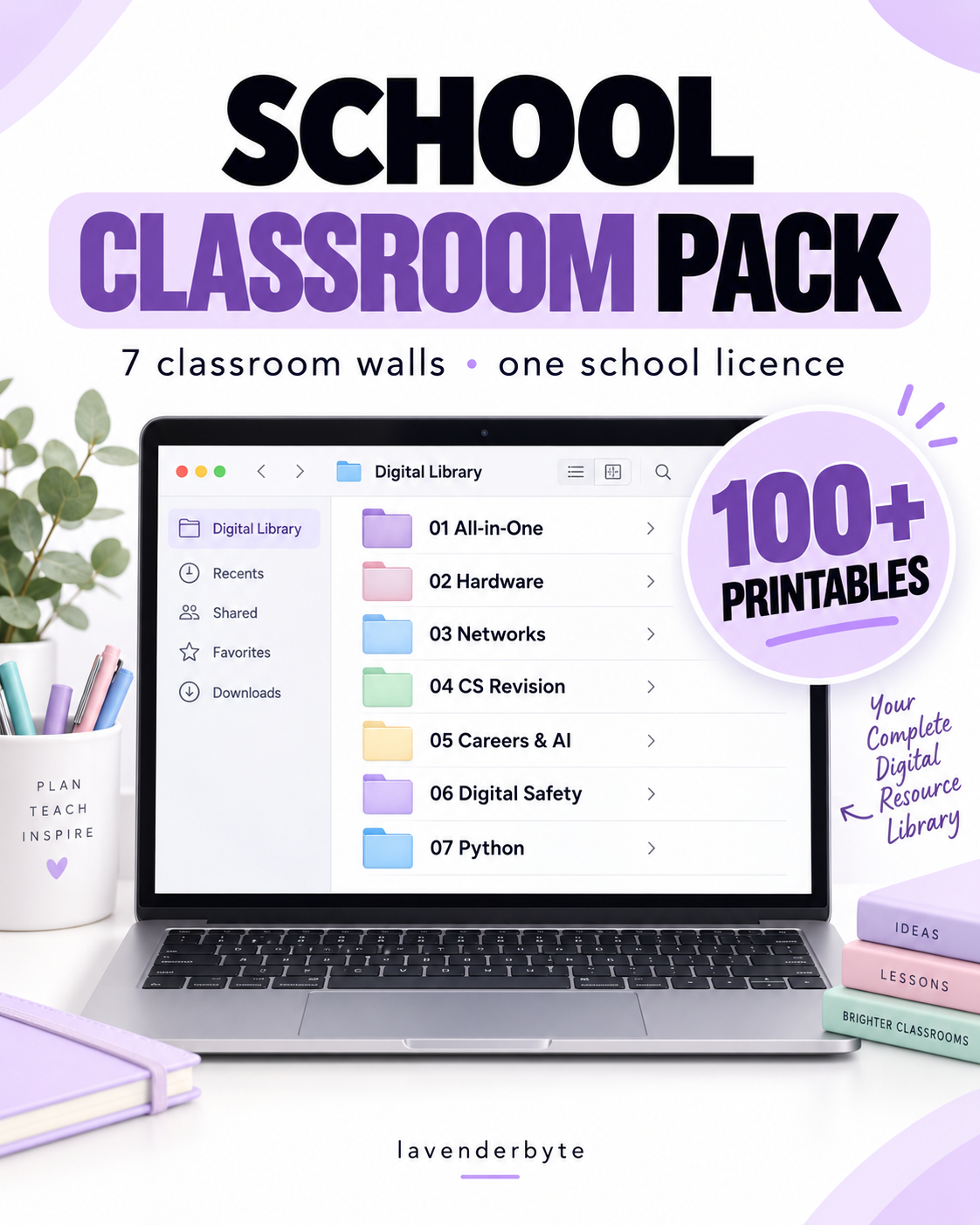 Computer Science Classroom Pack | 100+ Posters, 7 Display Walls & School Licence