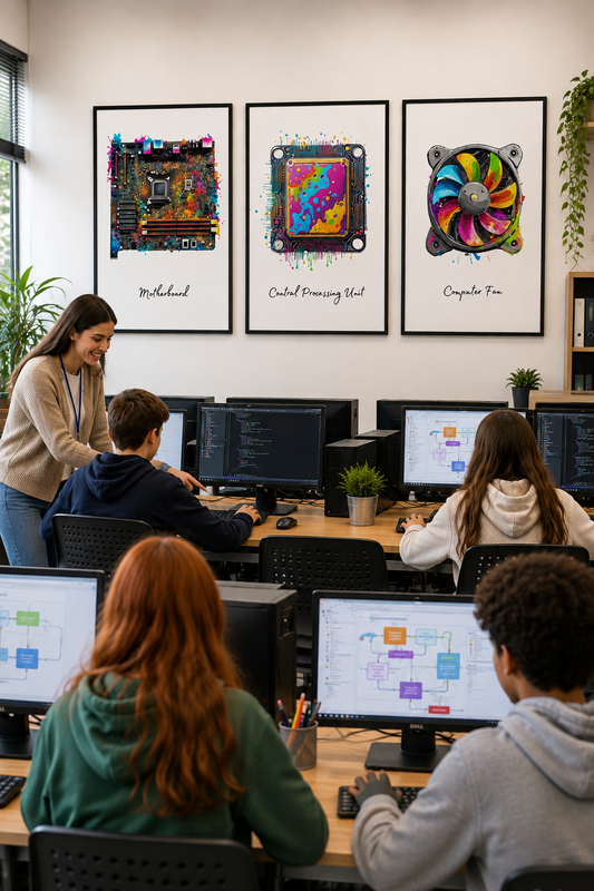 Computer Hardware Posters | Computer Science Classroom Decor – Set of 12