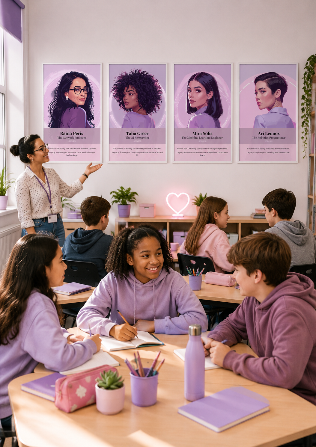 Women in Tech Posters | Girls in STEM & Computer Science – Set of 10