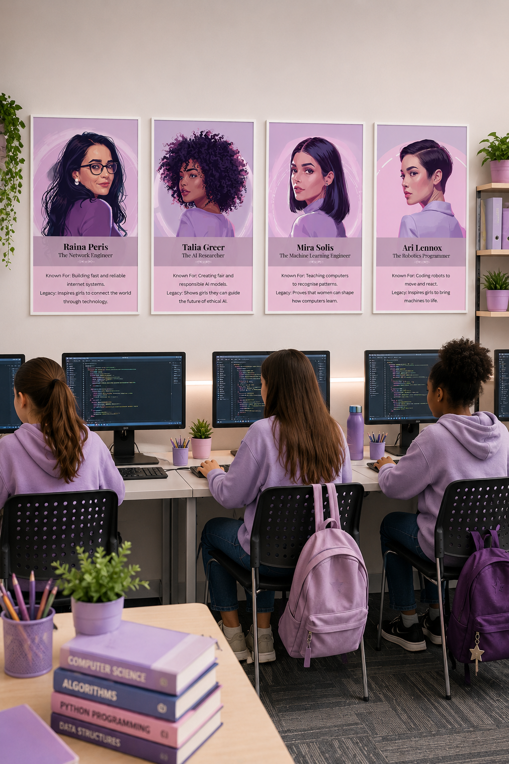 Women in Tech Posters | Girls in STEM & Computer Science – Set of 10