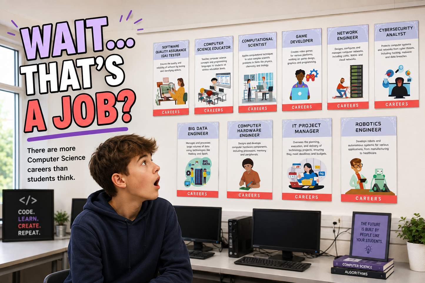 Careers in Computer Science Posters | Classroom Display Set
