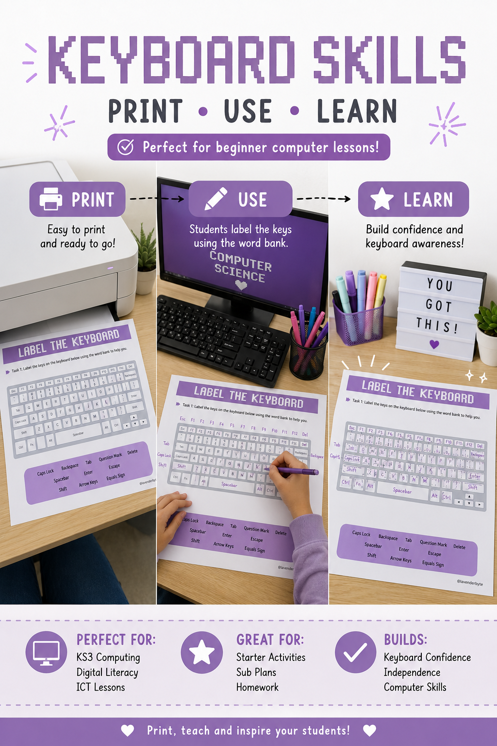 Keyboard Skills Worksheets | Learn to Type & Keyboard Practice