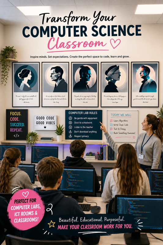 Famous Computer Scientists Posters | Computer Science Classroom Set