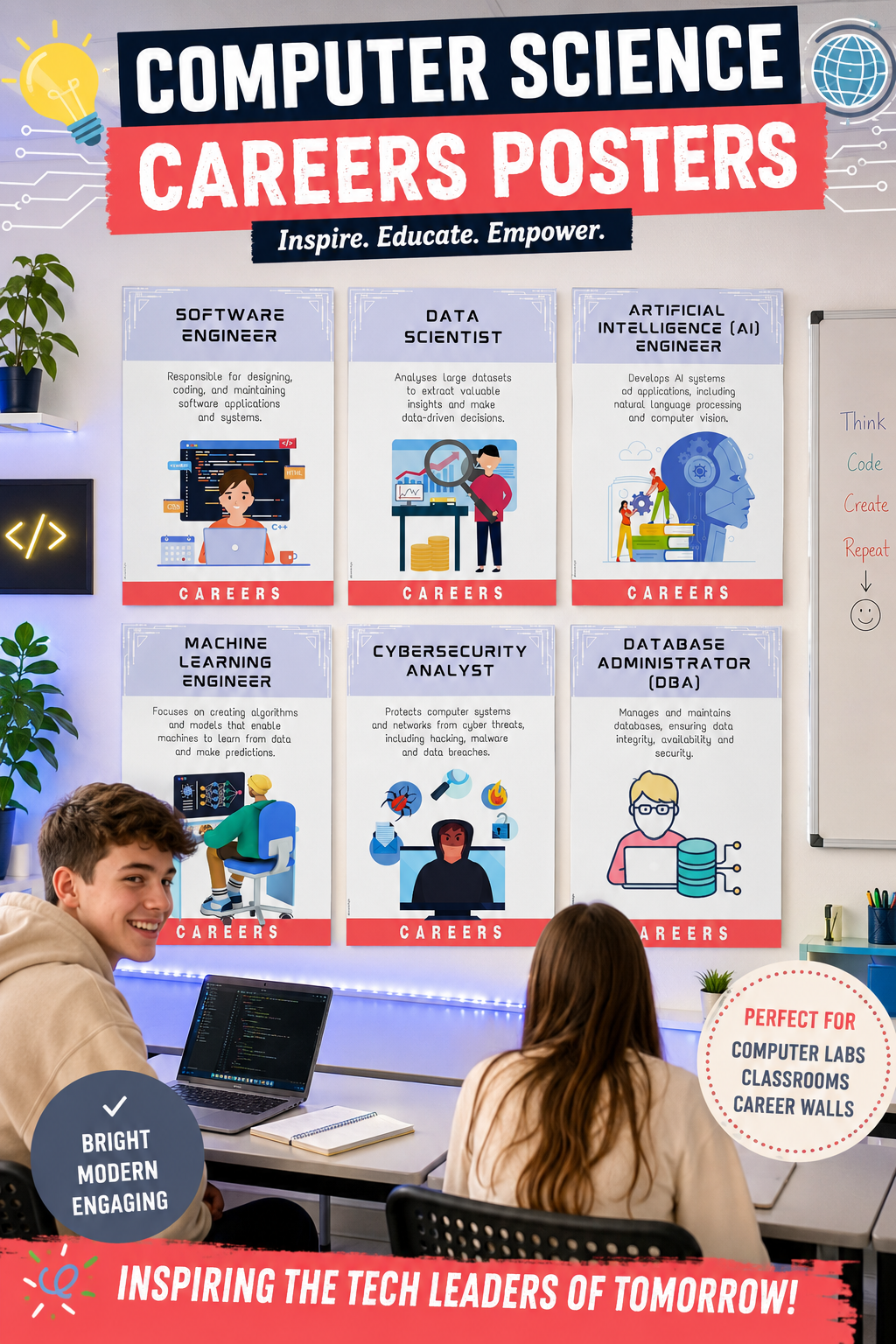 Careers in Computer Science Posters | Classroom Display Set