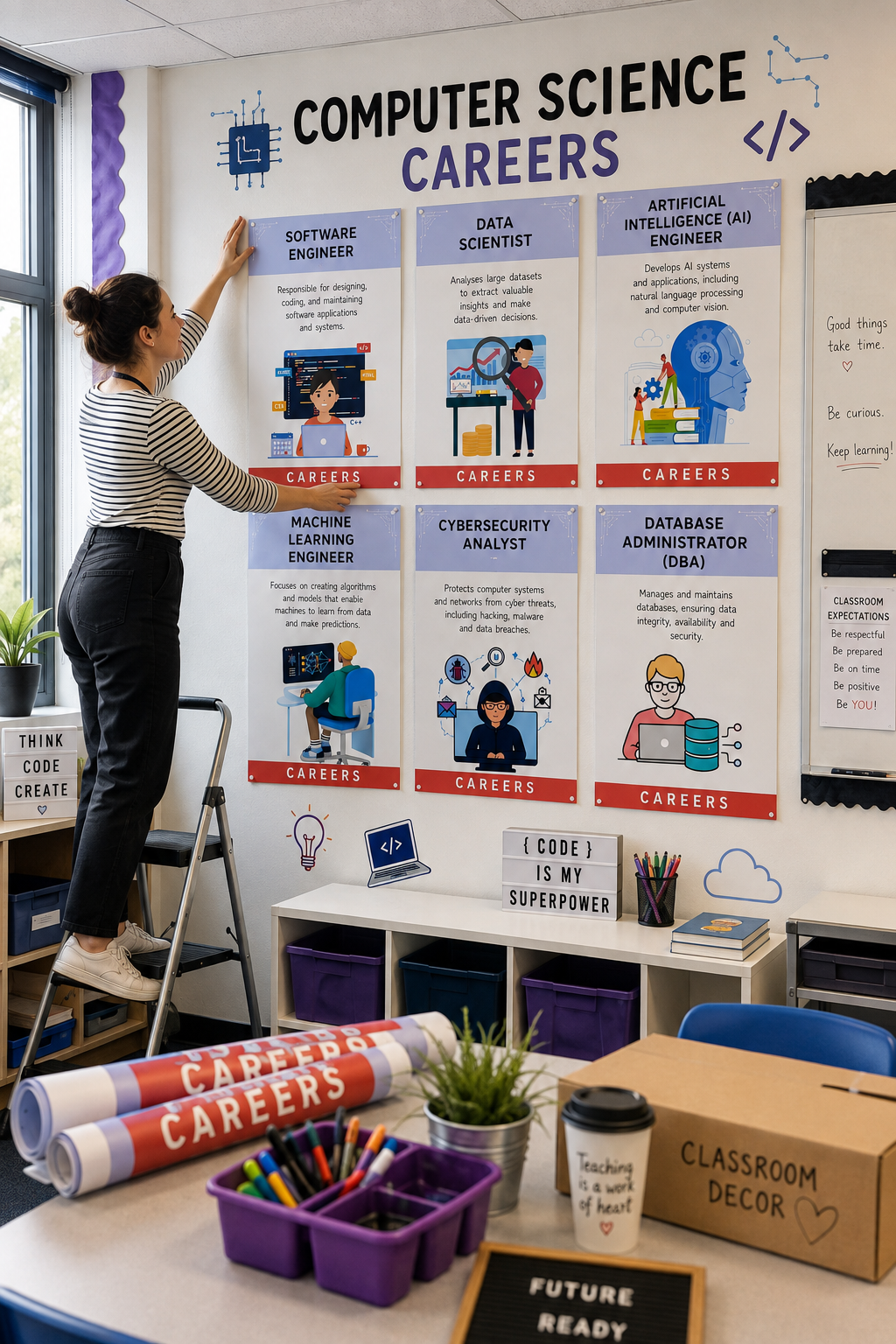 Careers in Computer Science Posters | Classroom Display Set