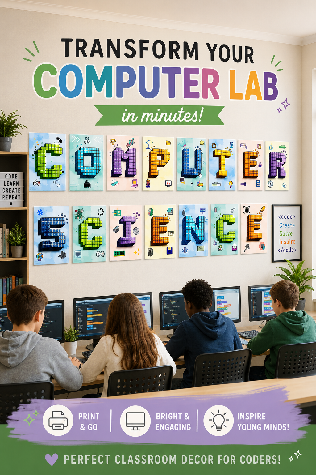Computer Science Posters | Computer Lab & Computing Classroom Decor
