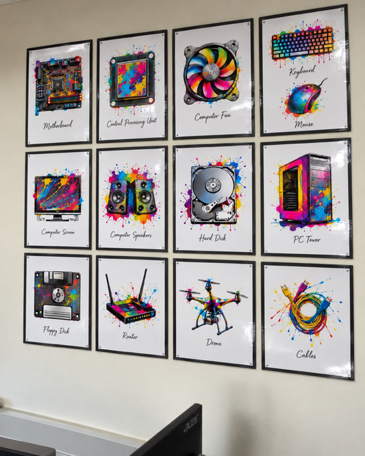 Computer Hardware Posters | Computer Science Classroom Decor – Set of 12