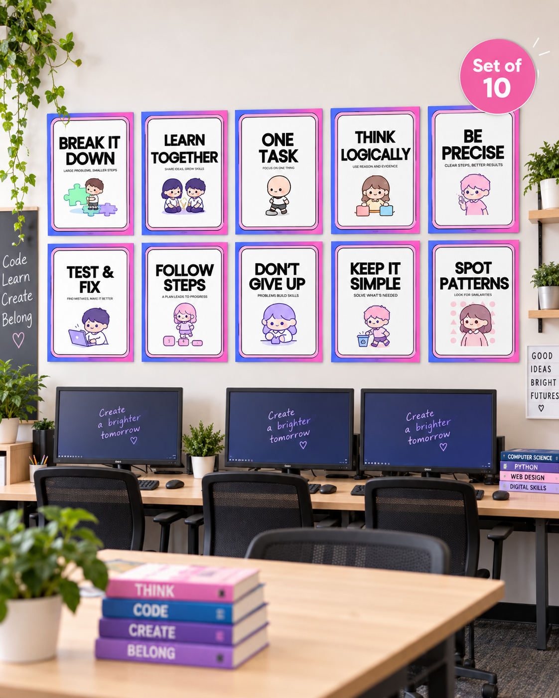 Computational Thinking Posters (Set of 10) | Computer Science Classroom Display