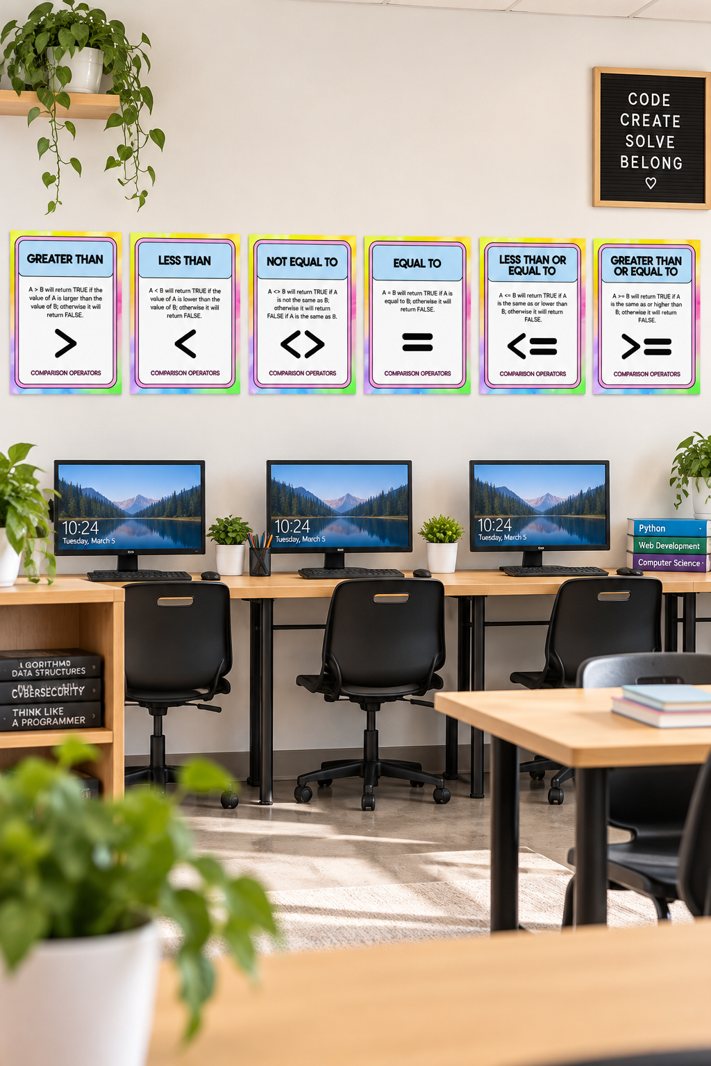 Comparison Operators Posters | GCSE Computer Science Revision