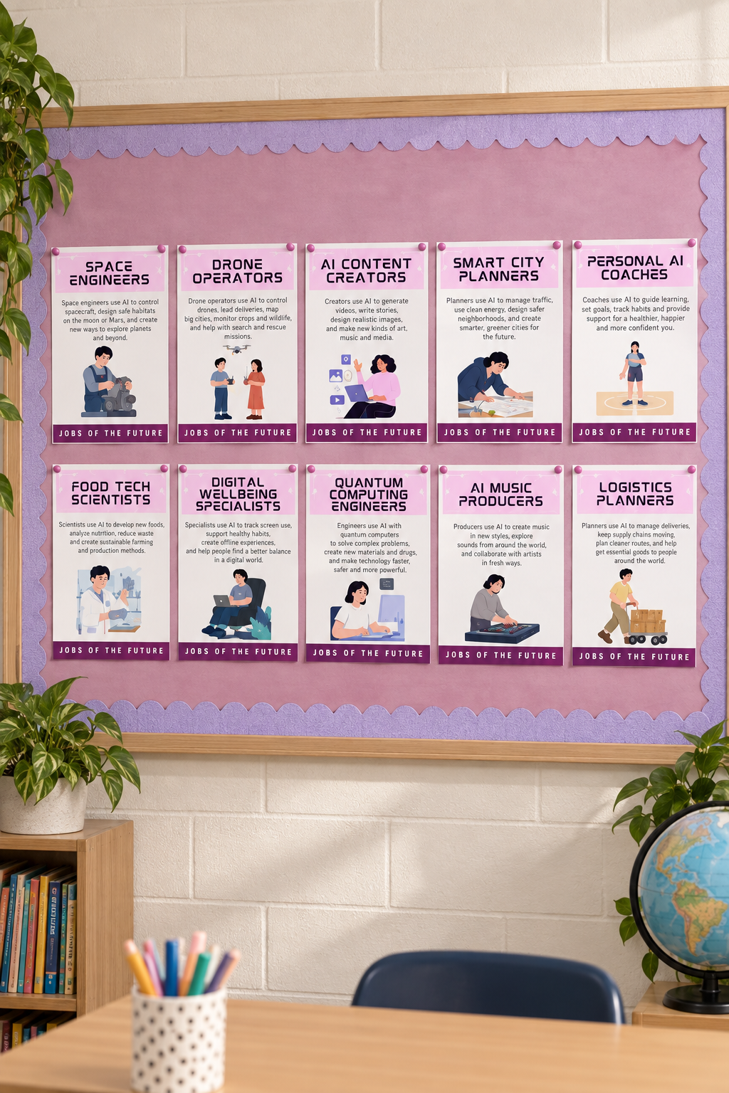 AI Jobs of the Future Posters (Set of 10) | Computer Science Classroom Decor
