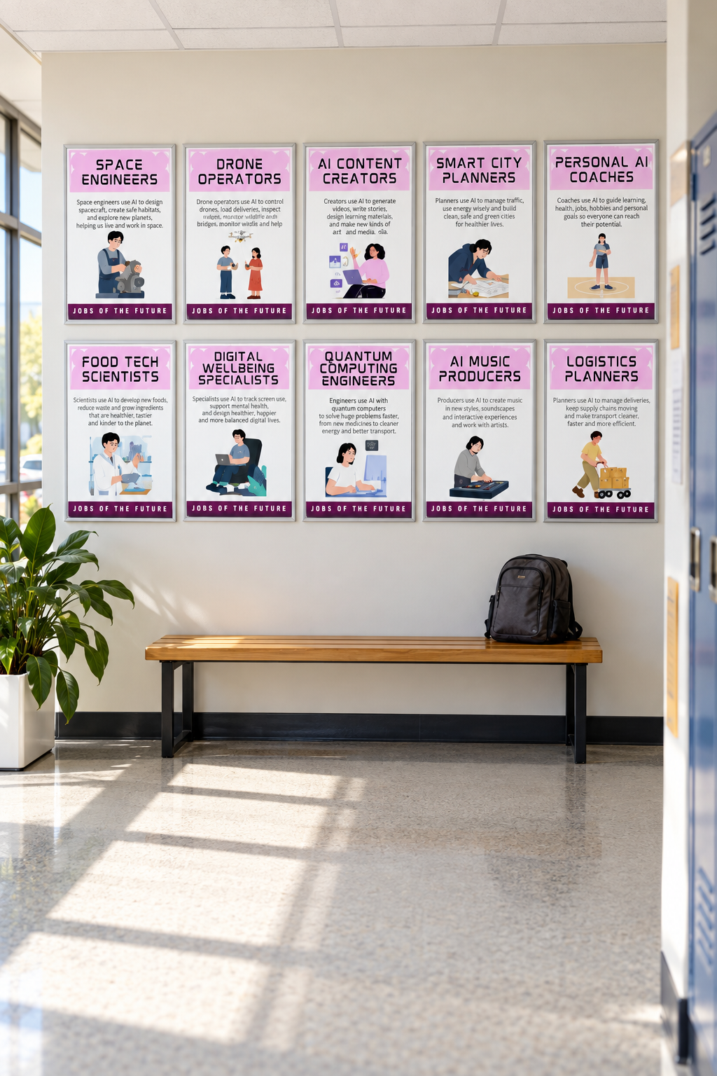 AI Jobs of the Future Posters (Set of 10) | Computer Science Classroom Decor