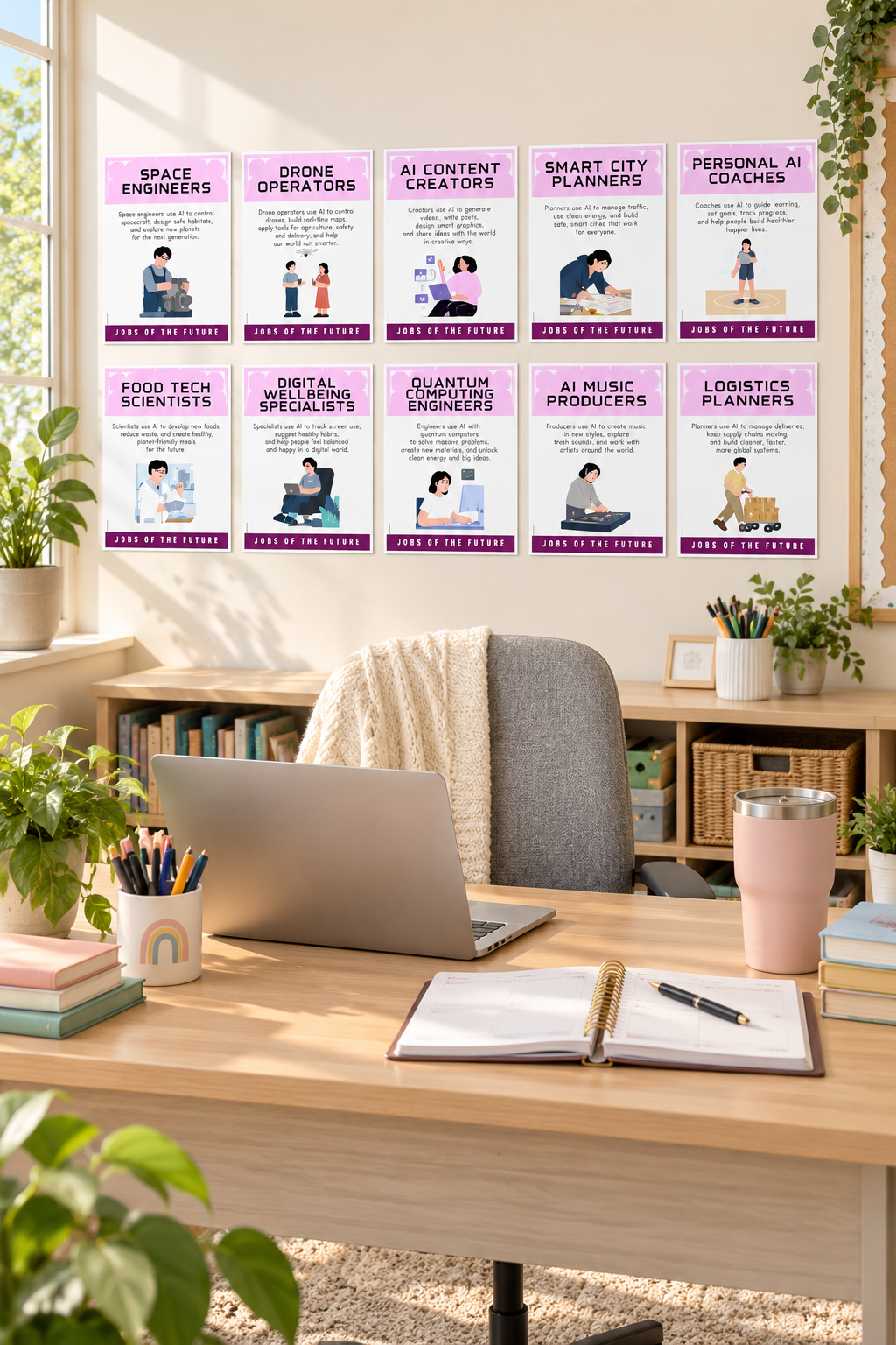 AI Jobs of the Future Posters (Set of 10) | Computer Science Classroom Decor
