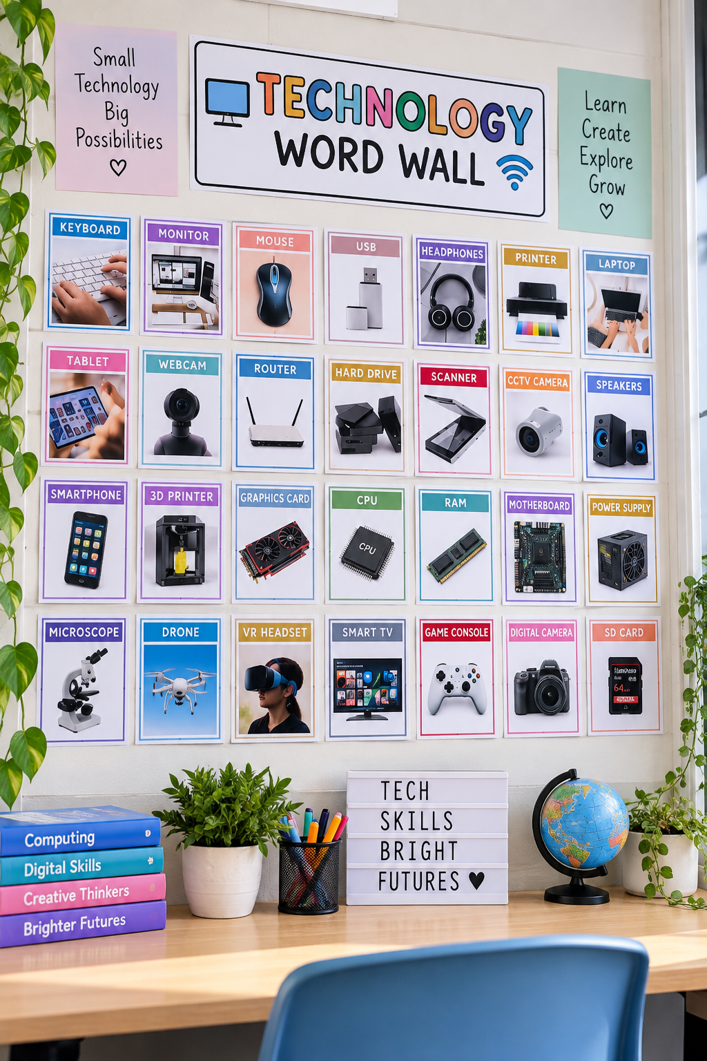 Computer Hardware Flash Cards | 64 Computer Science Revision Cards