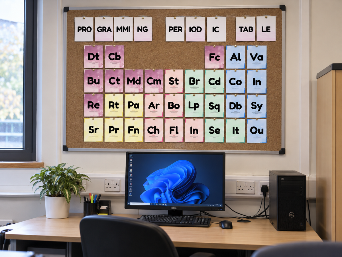 Programming Periodic Table Poster | Computer Science Coding Classroom Display