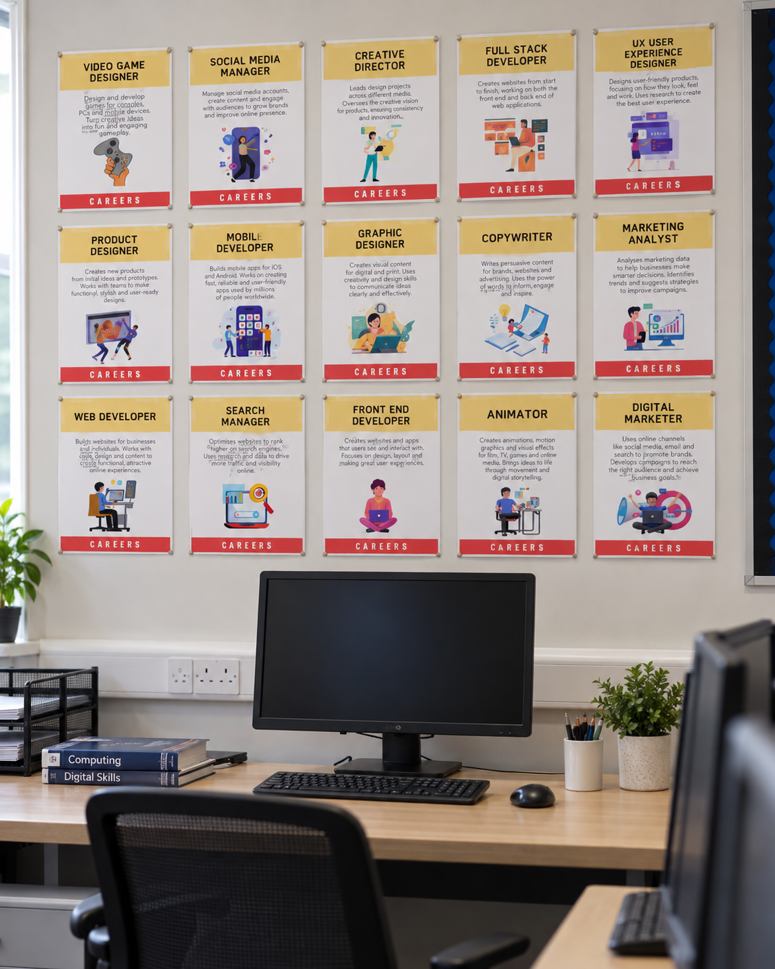 Digital Technology Career Posters | 15 Computing Classroom Posters