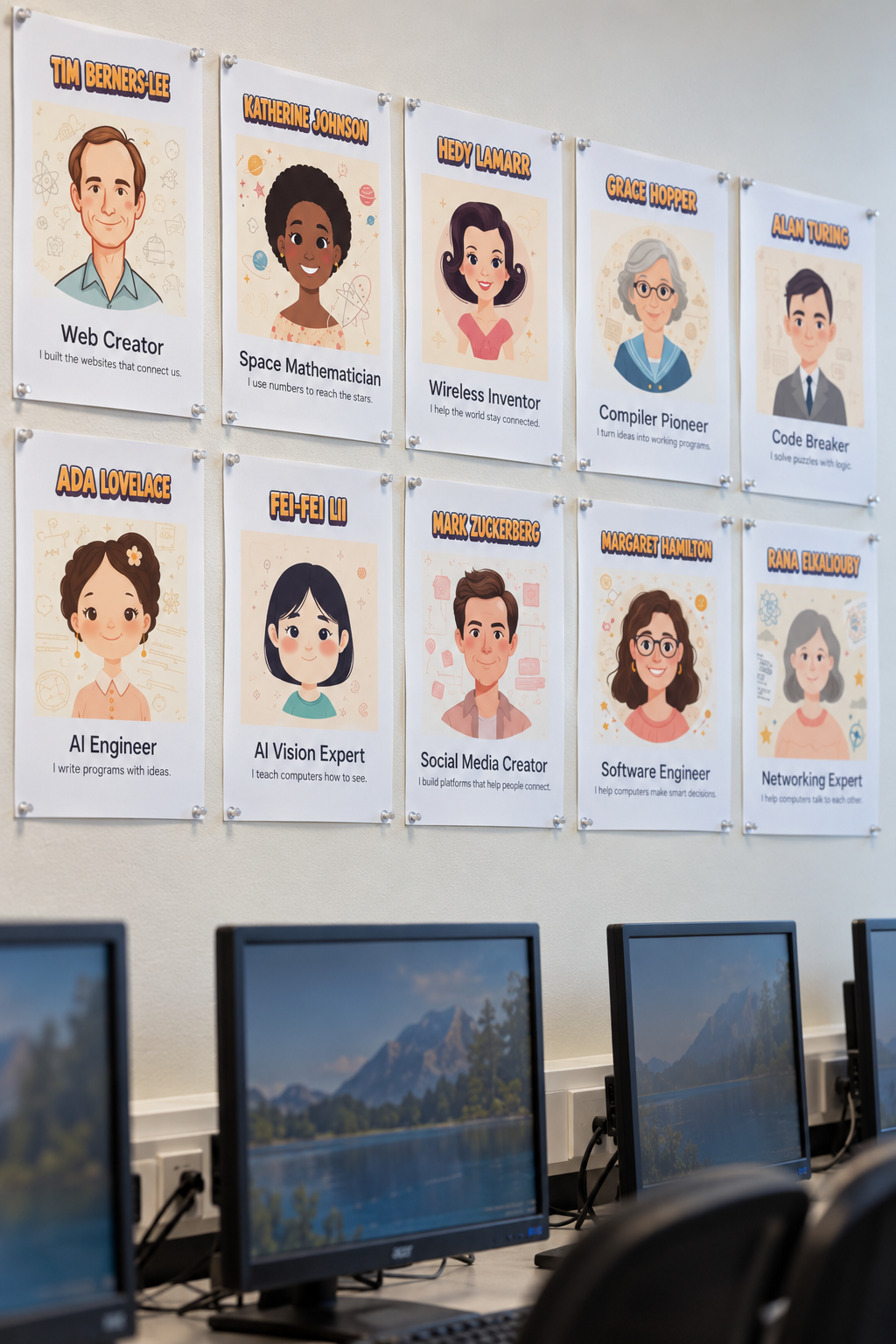 STEM Career Posters for Kids | 10 Computing & Technology Classroom Posters