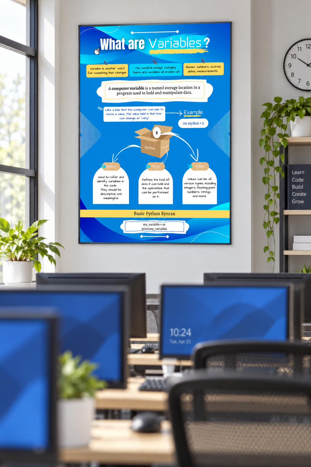 Programming Variables Poster | GCSE & A-Level Computer Science Revision
