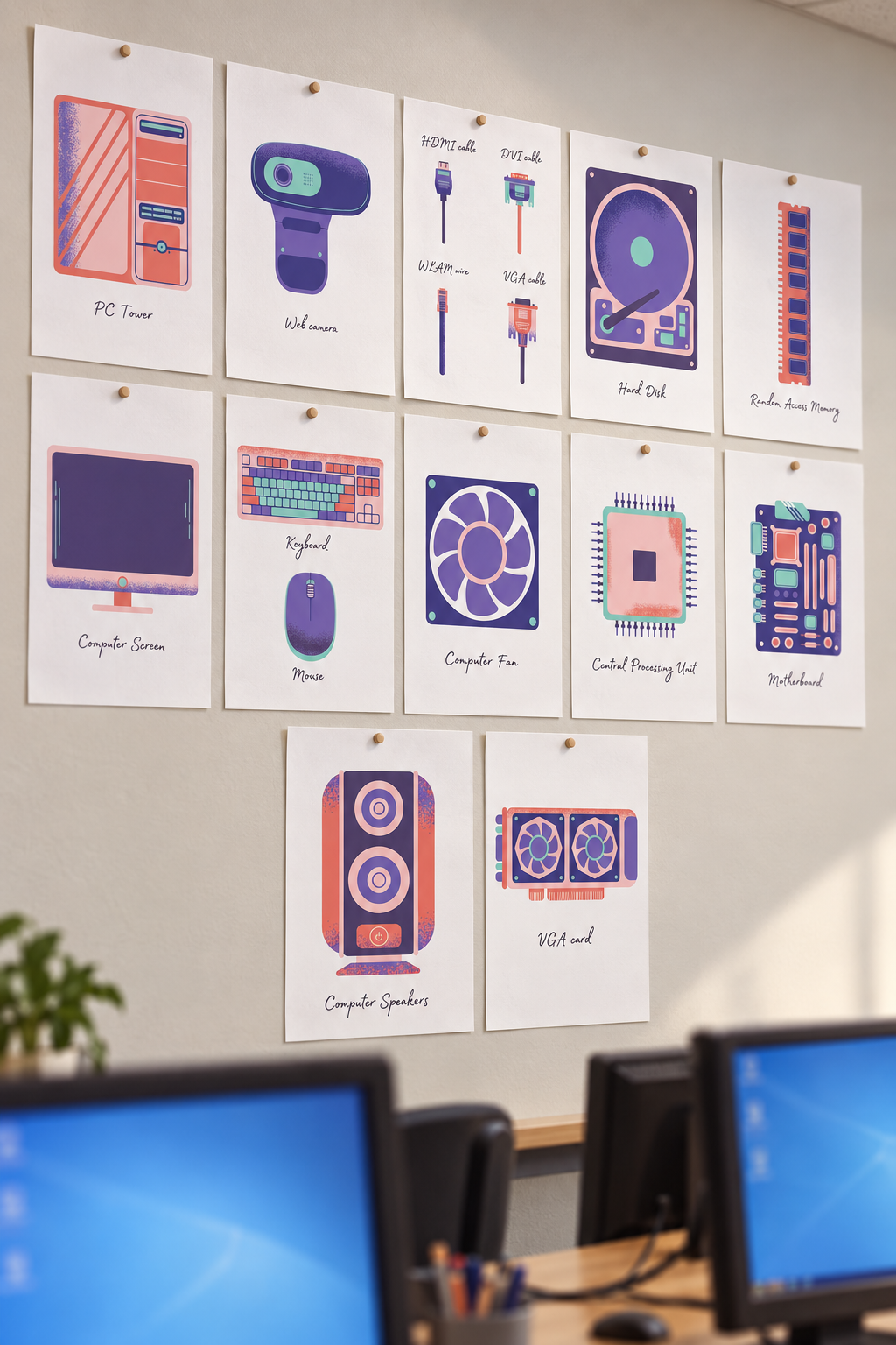 Computer Hardware Posters | 12 Computer Science Classroom Posters