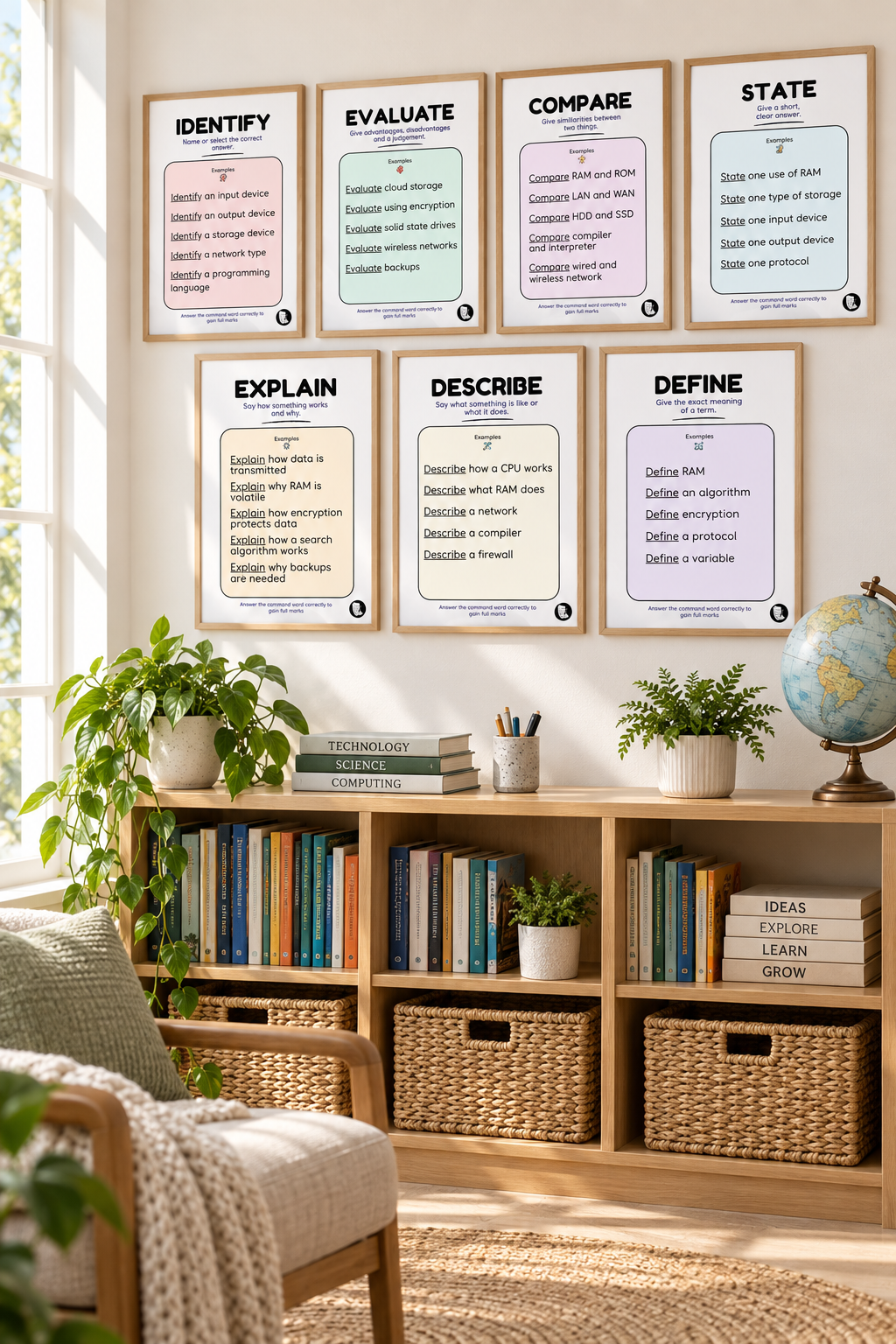 Stop Losing Marks: Computer Science Command Words Posters (7) | GCSE Exam Skills | KS3 KS4 Classroom Display
