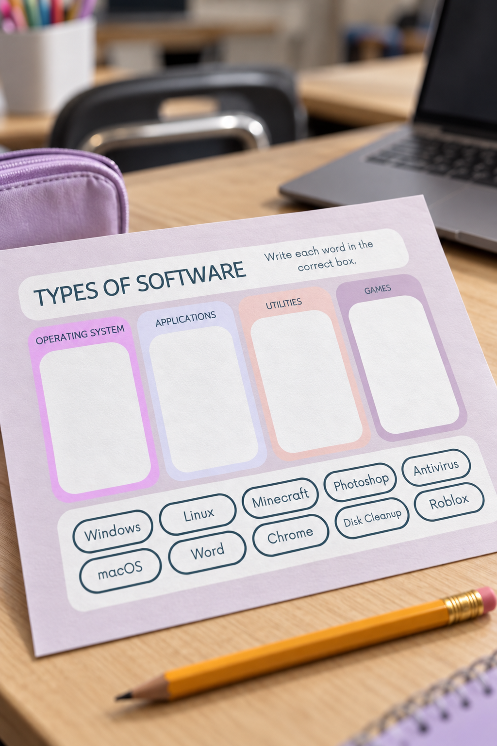 KS2/KS3 Computer Science Sorting Pack – 10 Printable Worksheets + Answers