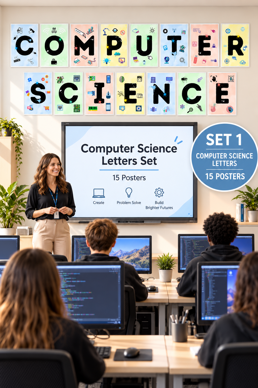 All-in-One Computer Science Classroom Bundle – 80 Posters, 5 Complete Sets