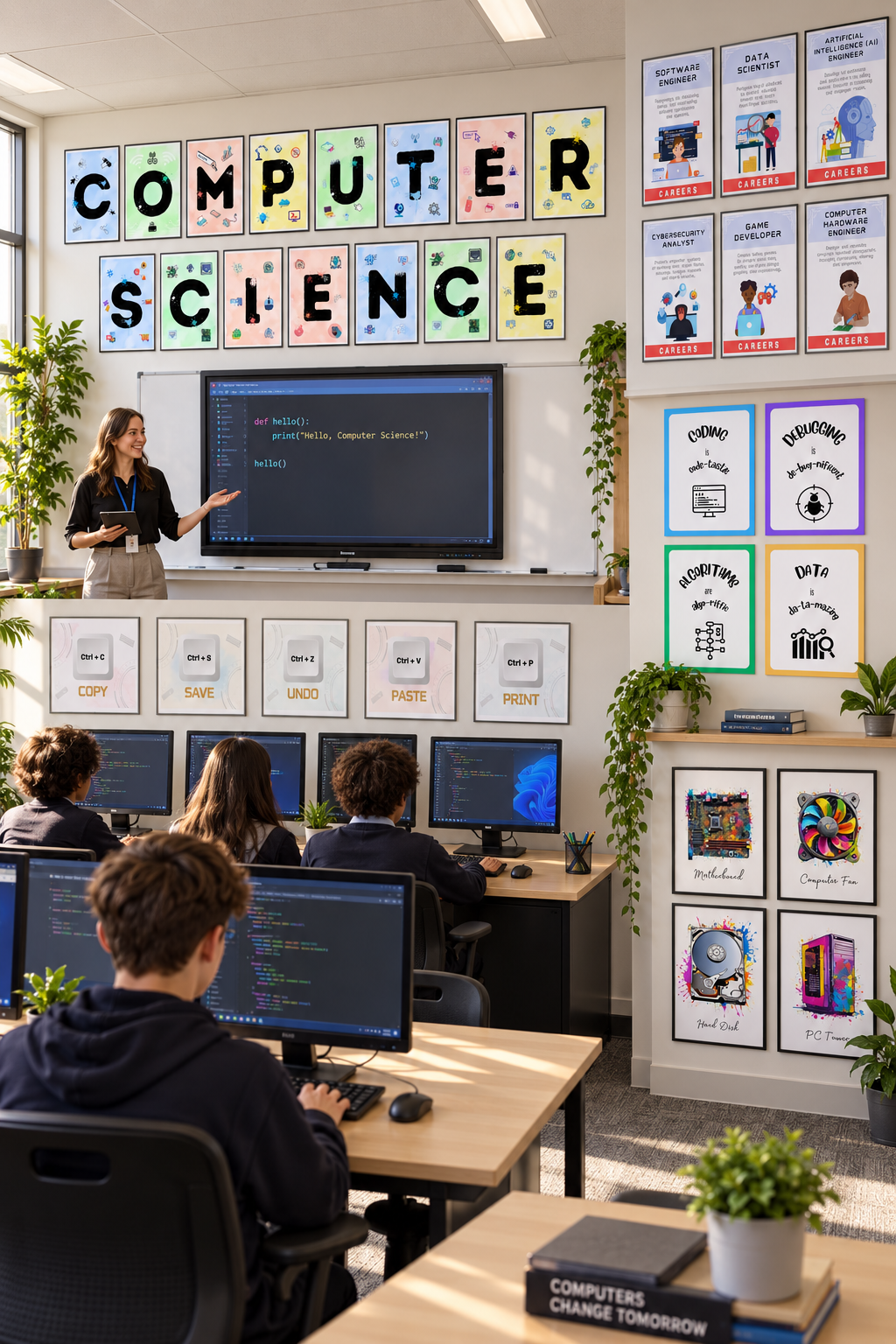 All-in-One Computer Science Classroom Bundle – 80 Posters, 5 Complete Sets