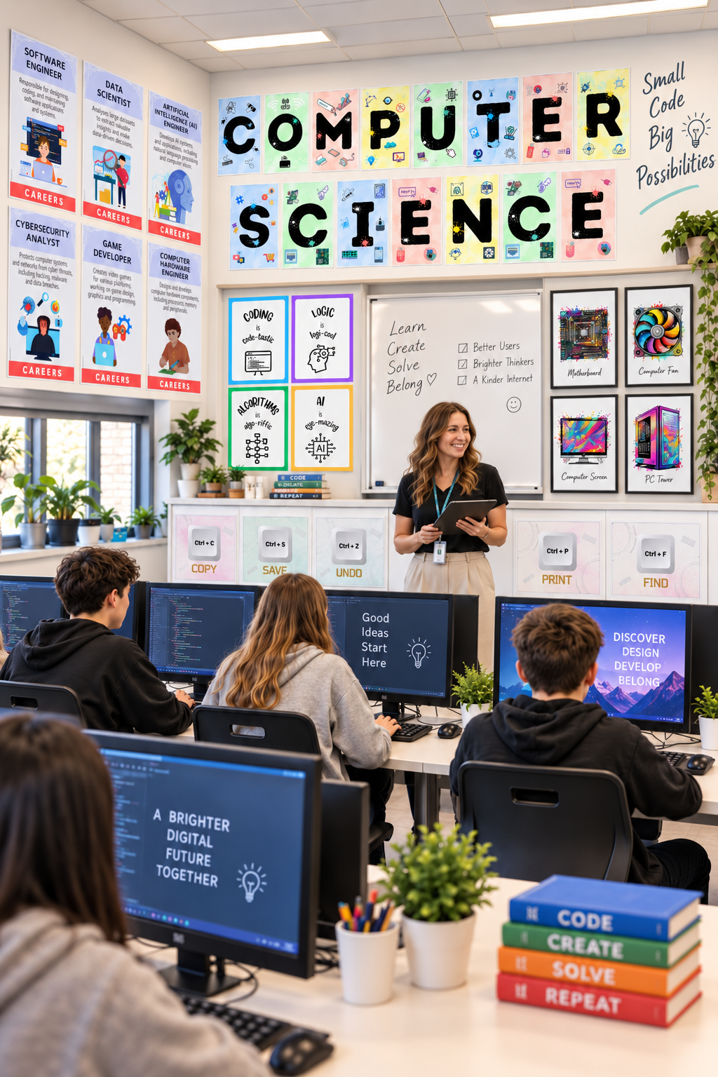 All-in-One Computer Science Classroom Bundle – 80 Posters, 5 Complete Sets