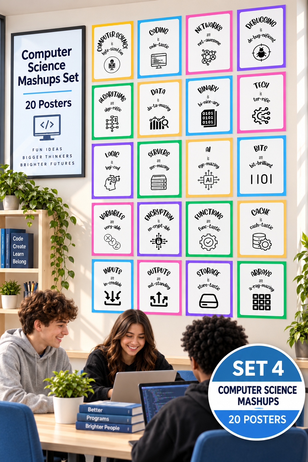 All-in-One Computer Science Classroom Bundle – 80 Posters, 5 Complete Sets