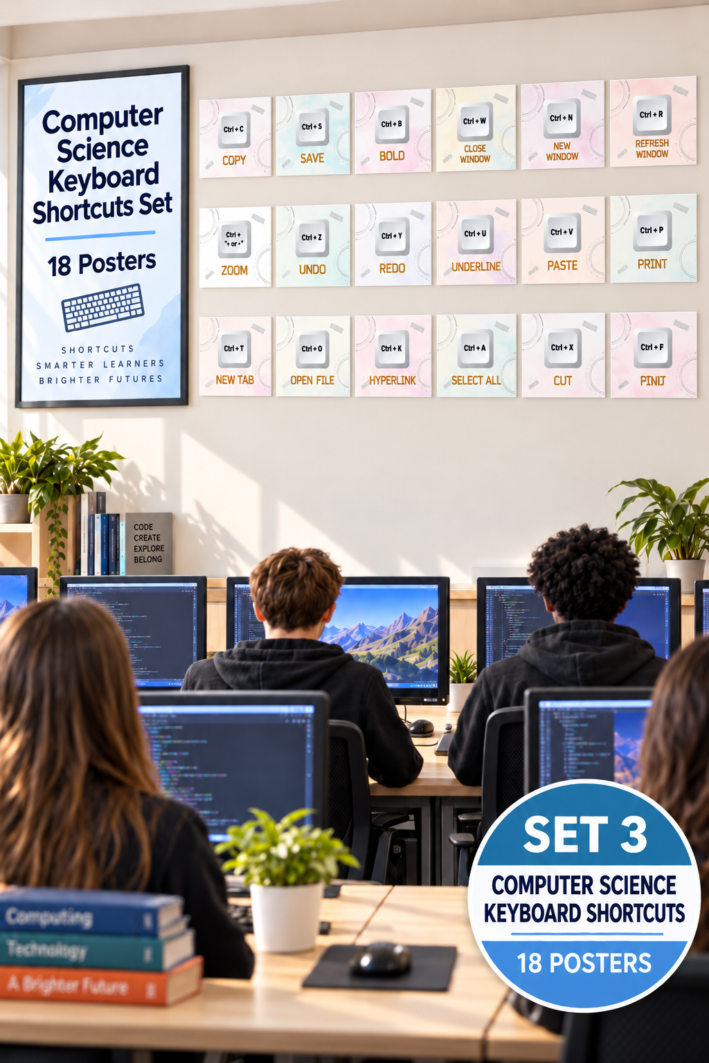 All-in-One Computer Science Classroom Bundle – 80 Posters, 5 Complete Sets
