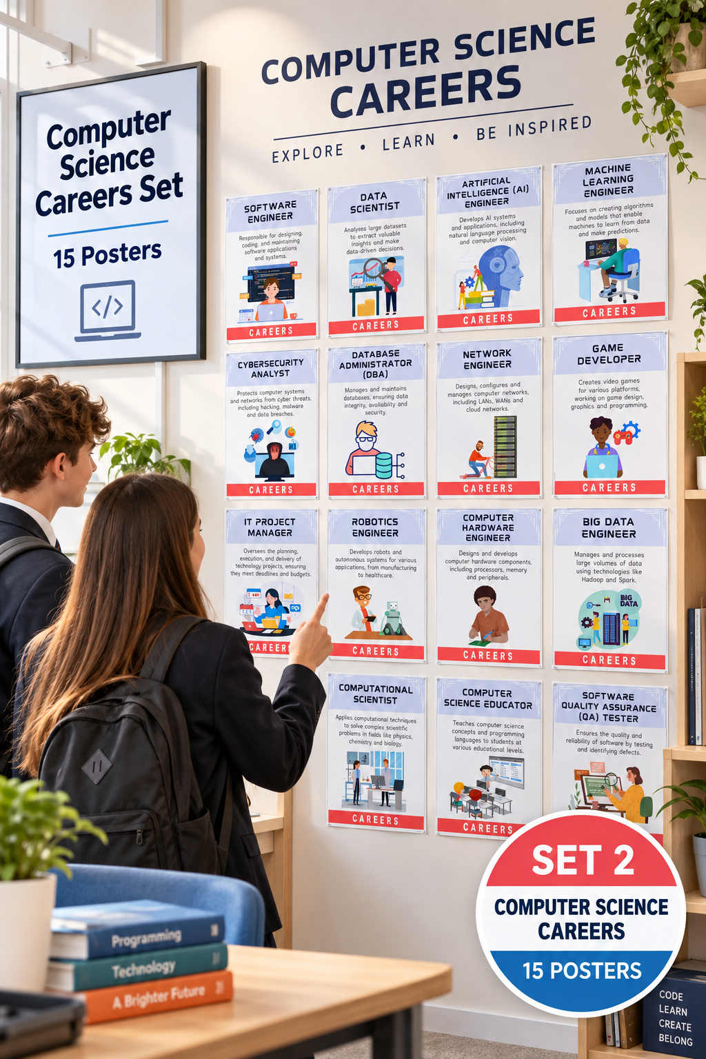 All-in-One Computer Science Classroom Bundle – 80 Posters, 5 Complete Sets