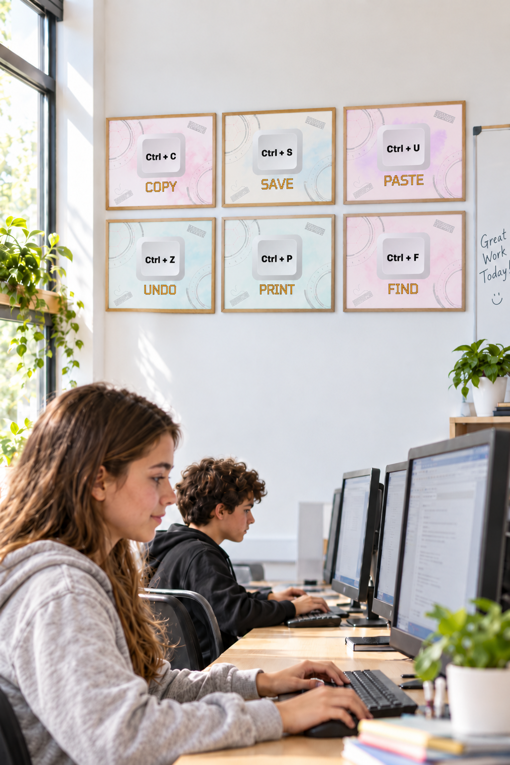 Keyboard Shortcuts Posters | Set of 18 Computer Lab Posters