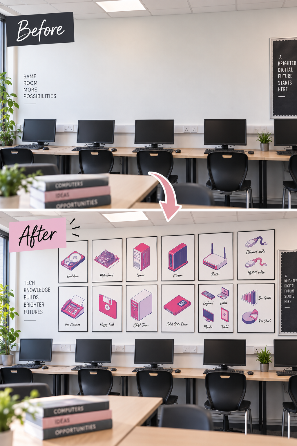 Computer Parts Posters Set of 15 | Tech Art Decor | GCSE Computer Science & STEM Classroom Prints