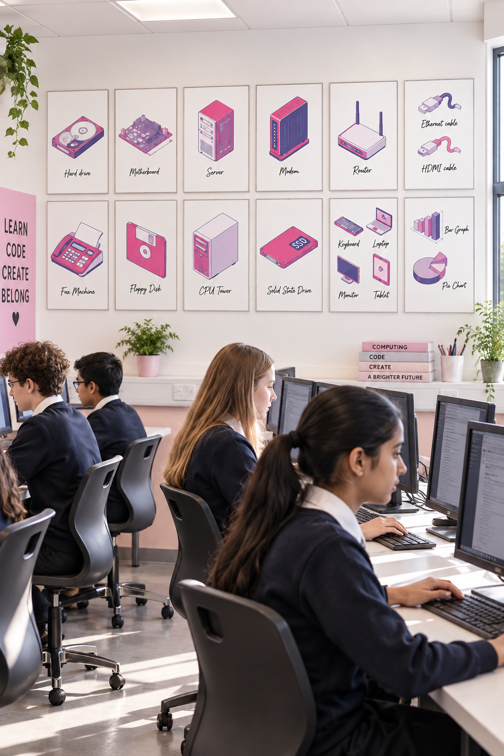 Computer Parts Posters Set of 15 | Tech Art Decor | GCSE Computer Science & STEM Classroom Prints