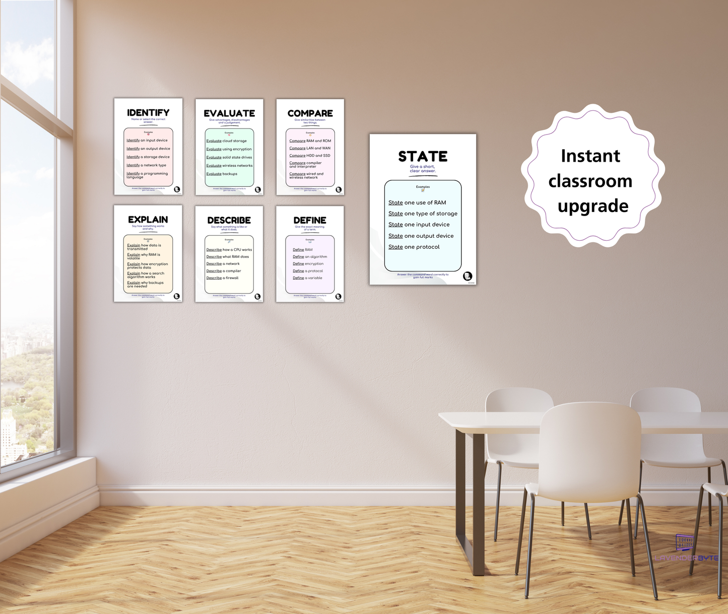 Stop Losing Marks: Computer Science Command Words Posters (7) | GCSE Exam Skills | KS3 KS4 Classroom Display