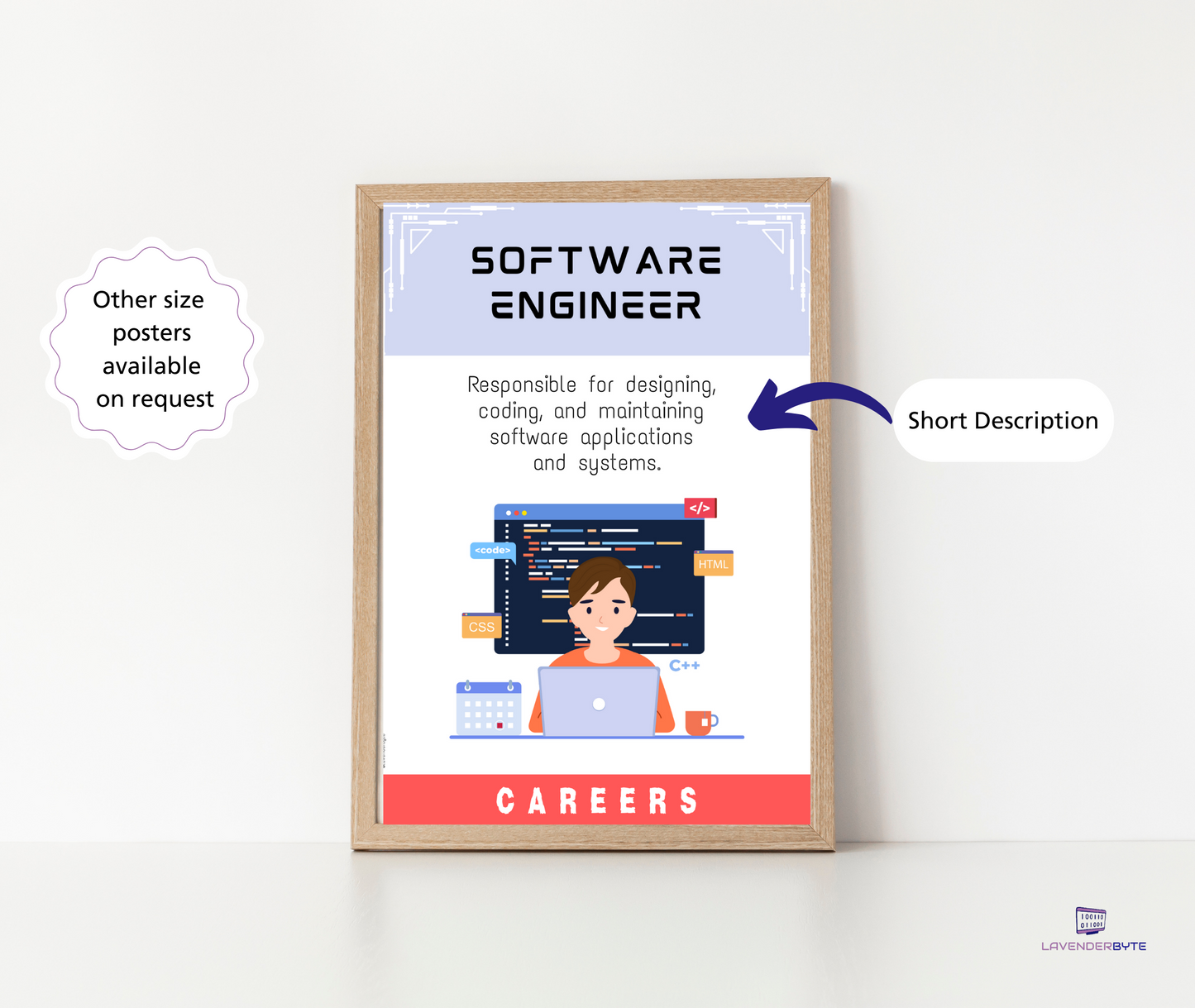 Careers in Computer Science set of 15 Classroom Posters Bundle Tech Posters Class Decor for Teachers Students College High School Lab Prints