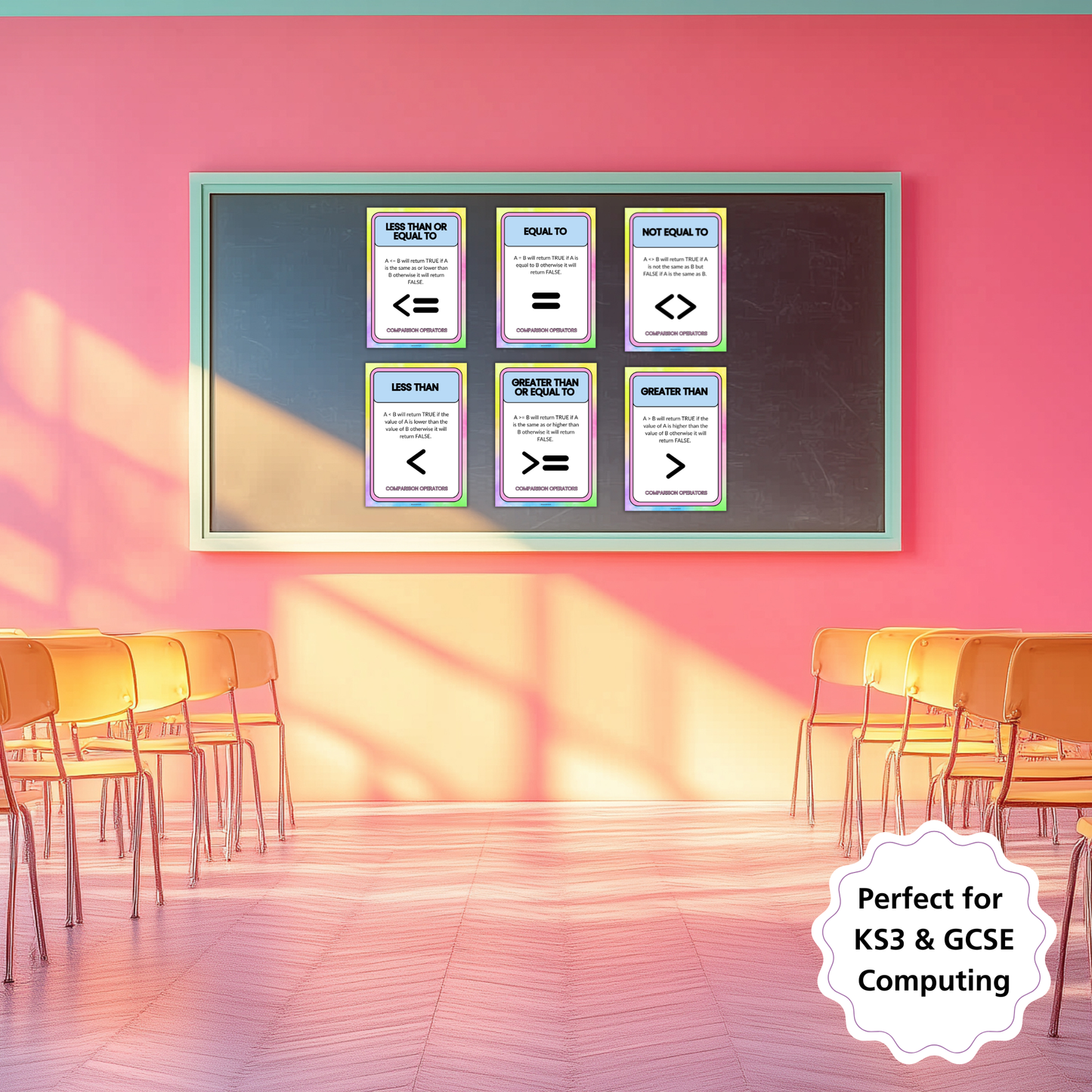 Comparison Operators Posters | GCSE Computer Science Revision