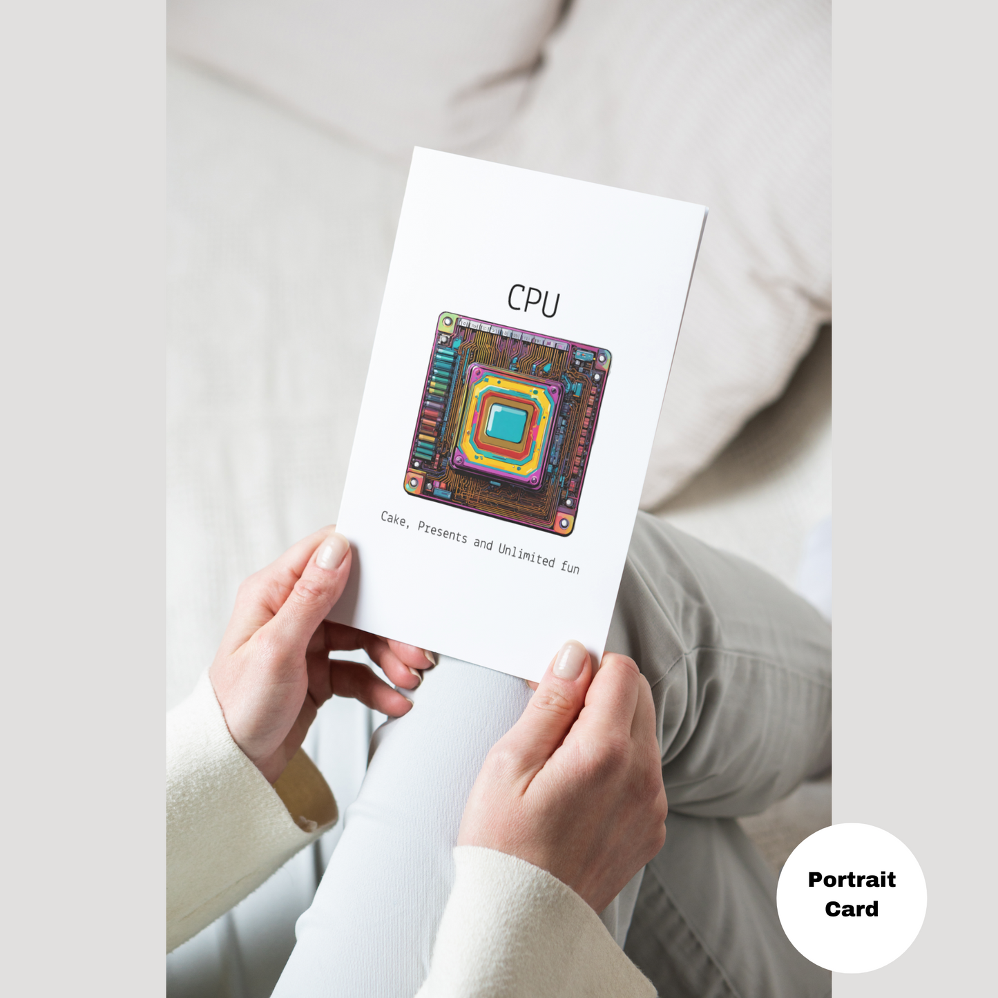 CPU-Themed Printable Greeting Card | Tech & Coding Gift (Instant Download)