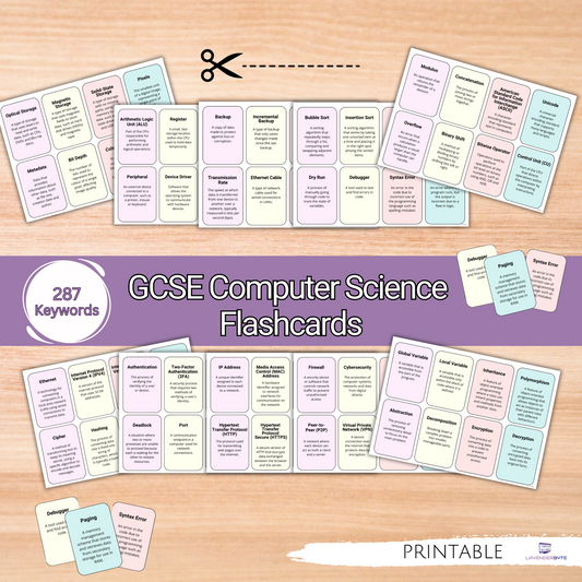 GCSE Computer Science Flashcards | OCR-Aligned Printable Revision Cards